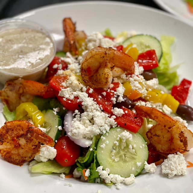 Shrimp Greek Salad.