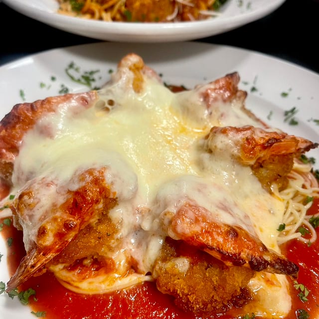 Shrimp Parmigiana.