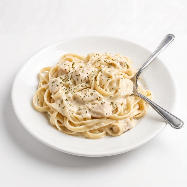Kids Chicken Fettuccine Alfredo.